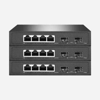 China 6 Port Unmanaged Ethernet Switch 4 10/100/1000 Mbps RJ45 PoE Ports With QoS Support for sale
