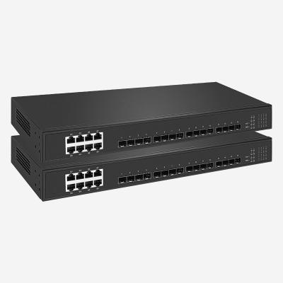 Chine Commutateur Ethernet non géré haute vitesse avec 16 ports RJ45 10/100/1000 Mbps et 8 ports SFP Gigabit à vendre