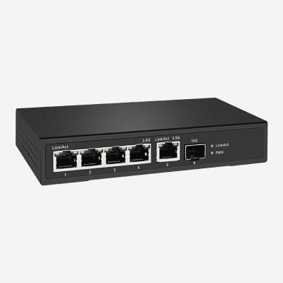China 4 PoE RJ45 And 1 RJ45 2.5Gbps Layer 2 Managed Switch 2.5 Gigabit Switch With 1 10gb SFP+ for sale