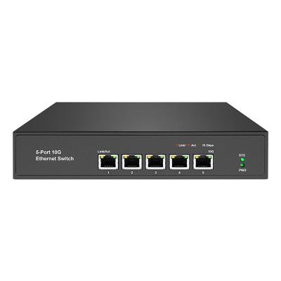 China 5 10G RJ45 Port Type Unmanaged Ethernet Switch For Rack Mounting With Internal Power Supply for sale