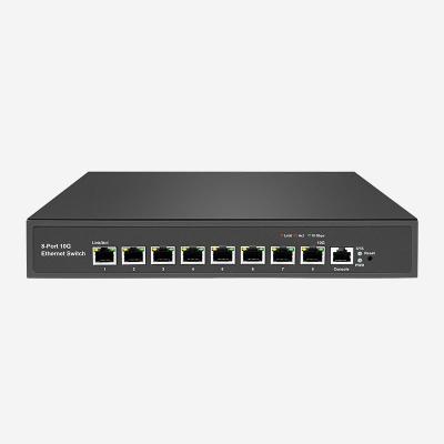 China Rack Mountable 8 RJ45 10gb Layer 3 Switch With Redundancy And Power Supply à venda