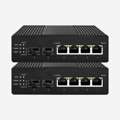 Chine Industrial PoE Layer 2 Managed Switches With 4 ×10/100/1000Mbps RJ45 And 2 Gigabit SFP à vendre