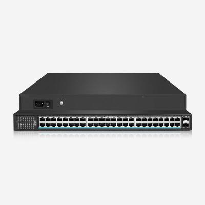 China 48 PoE+ Ports And 2 SFP Slots Unmanaged Switch With 100Gbps Switching Capacity, Dual Cooling Fans for sale