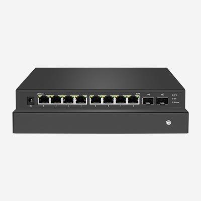 China IEEE 802.3x 8 RJ45 2.5 G Switch With 2 10G SFP+ Fiber Module Expansion Slots, Store-And-Forward Architecture for sale