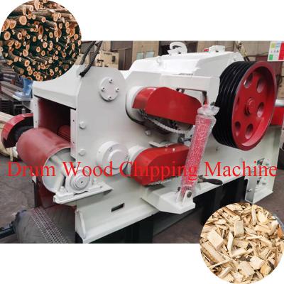 China Electrical Motor Drum Type Wood Chipper Hydraulic Feed Branch Crusher Machine for sale