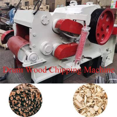 China 110kw Wood Chip Making Machine Carbon Steel Blade Tree Chipper Machine for sale