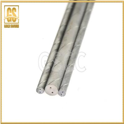China Conductors Polishing Tungsten Carbide Rods With 30 degree helical Hole for sale