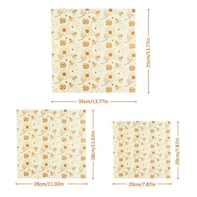 China OEM Antibacterial Square Organic Eco Beeswax Food Wrap for sale