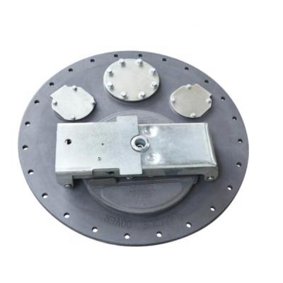 China Heavy duty truck parts  steel   and aluminium in fuel tank truck manhole cover for sale
