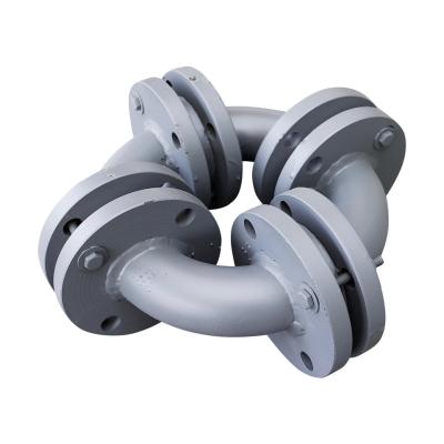 China PTFE Lined carbon steel  Flanged tee Customed pipe fittings for sale
