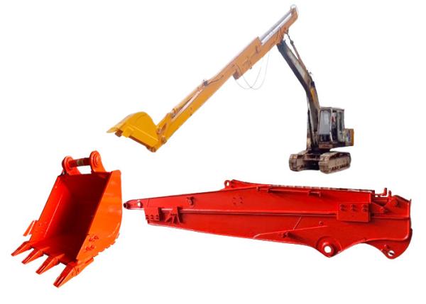 Quality 12M 10M Telescopic Digger Sliding Boom Arm , Q355B Excavator attachments for sale