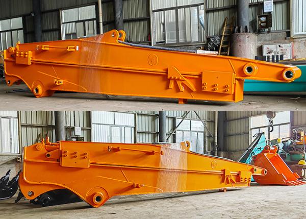 Quality 12M 10M Telescopic Digger Sliding Boom Arm , Q355B Excavator attachments for sale