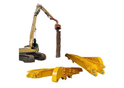 Quality 16m 18m 19m Excavator Piling Boom And Arm Pile Driver Attachment High Strength for sale