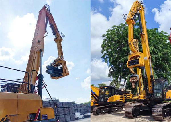 Quality 16m 18m 19m Excavator Piling Boom And Arm Pile Driver Attachment High Strength for sale