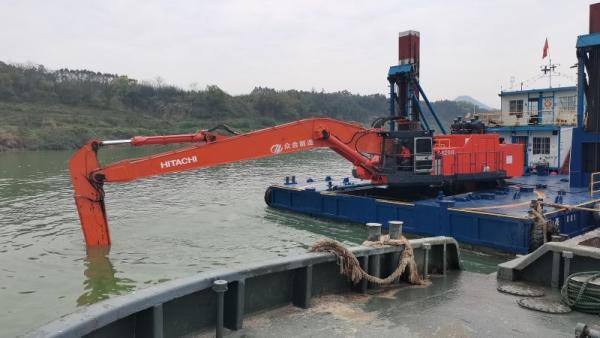 Quality 22m Excavator Long Reach Boom Cleaning Riverbed Dredging Excavator Long Arm for sale