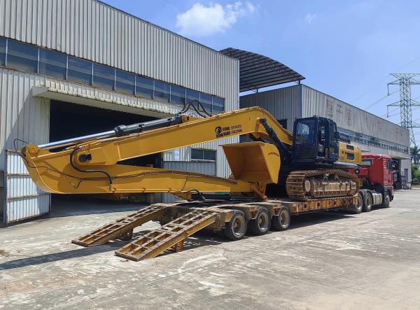 Quality Excavator Long Reach Attachment Boom Arm 18m 16m Yellow Color High Effective for sale