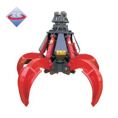 China 4 Tine Hydraulic Orange Peel Grab Mechanical Grapple For Tractor for sale