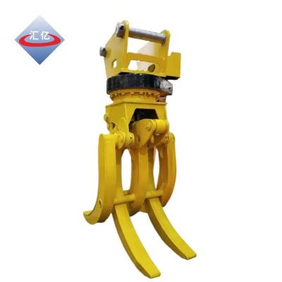 China 7-12 Ton Excavator Rotating Grapple , Wooden Hydraulic Rotating Grapple for sale