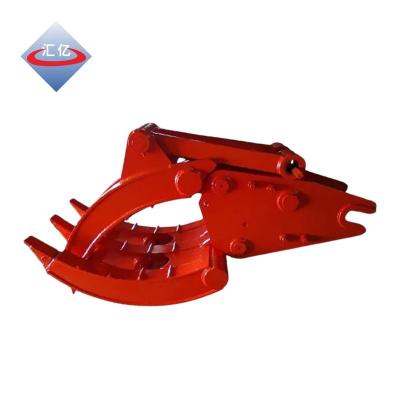 China Alloy Red Excavator Grapple Mechanical Grab Excavator Rock Grapple for sale