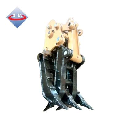 China Multifunctional Hydraulic Rotating Grabs Excavator Pipe Grapple For Excavator for sale