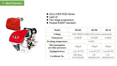 China CE Certified 35kg/H Boiler Diesel Burner For Paddy Grain Dryer for sale