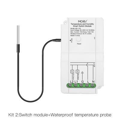 中国 Wifiのスマートな温度および湿気のスイッチ・モジュールのTuya APPリモート・コントロール スイッチDiyのブレーカ モジュール 販売のため
