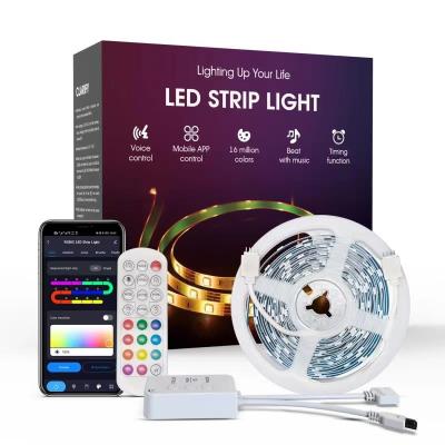 China sincronización teledirigida LED de la tira elegante de la luz de los 5m al color ideal direccionable SMD5050 de la música en venta