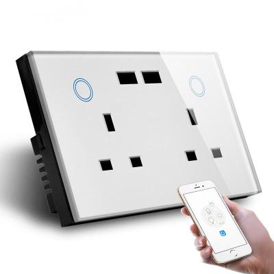 China UK Smart WiFi Wall Socket With USB Socket Charger for sale