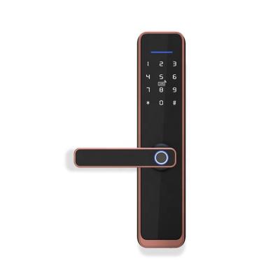 China Electric Tuya APP Smart Wifi Door Lock Digital Biometric Fingerprint Door Lock for sale