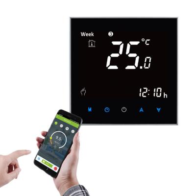 Chine Thermostat capable de Wifi de thermostat de contrôle de voix d'appli de Tuya de chauffage par le sol sans fil futé de la minuterie 3A à vendre