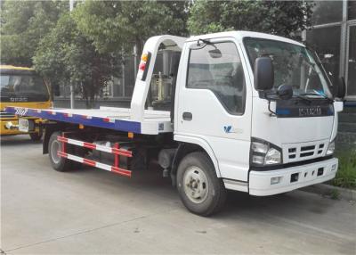 China ISUZU 4x2 Small Tow Truck , 6 Wheels 3 Ton Flatbed Wrecker Truck For Two / Three Cars for sale