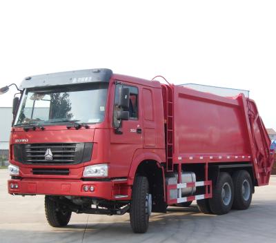 중국 Howo 쓰레기 수거 트럭, 6 - 9 쓰레기를 위한 입방 졸작 쓰레기 압축 분쇄기 트럭은 모읍니다 판매용