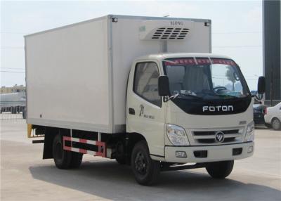 China FOTON 6 Wheels small Refrigerated Box Truck , 3 Tons Refrigerator Freezer Truck for sale