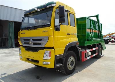 China Sinotruk Homan 4x2 220hp 10m3 Loader Garbage Compactor Truck 10cbm Hydraulic Swing Arm Type for sale