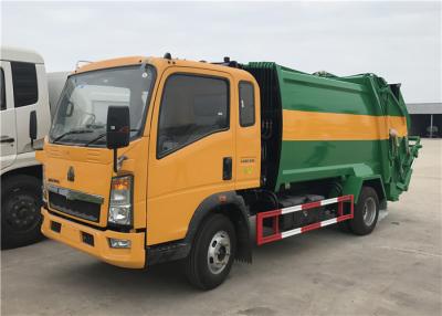 China O caminhão do coletor do desperdício do caminhão 5tons do compressor do lixo de HOWO 4X2 8m3 comprimiu o caminhão de lixo à venda