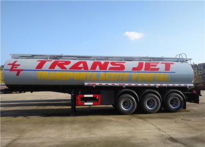 China Stainless Steel Fuel Tanker Semi Trailer  Tri-Axle 33000L 33M3 Oil Transport Tank Semitrailer for sale