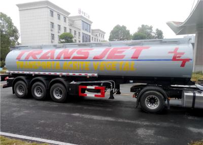 China Stainless Steel 30 Tons Fuel Tank Trailer Tri-Axle 35000L 35M3 Fuel Oil Transport Tank Semi trailer for sale
