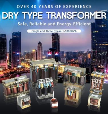 China Single And Three Phase Dry Type Transformer 1-1000kva Copper Alumnium for sale