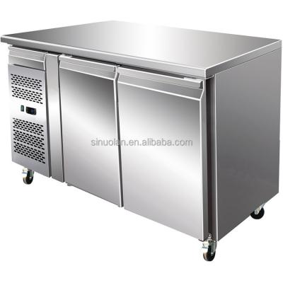 China Commercial Fresh Keeping Restaurant 2 Door Under Counter Fridge Refrigerator With Class for sale