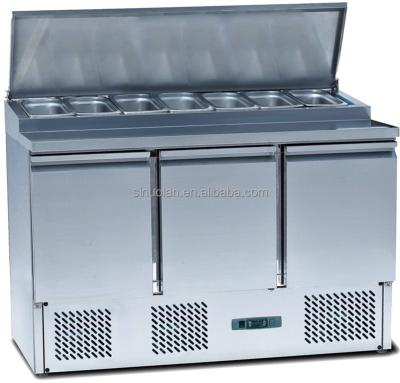 China Commerical Stainless Steel Pizza Preparation Refrigerator Pizza Counter Fridge for sale