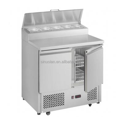 China Customized Service Commercial Pizza Prep Table Refrigerator 60 Inches Sandwich Prep Table for sale