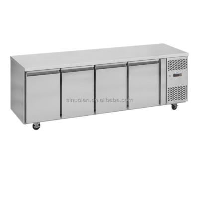 China Stainless Steel Commercial Kitchen Table Top Drawer Refrigerator Worktop Freezer for sale