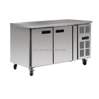 China 304 Stainless Steel Under Counter Fridge Commercial Bar Counter Top Pizza Refrigerator for sale