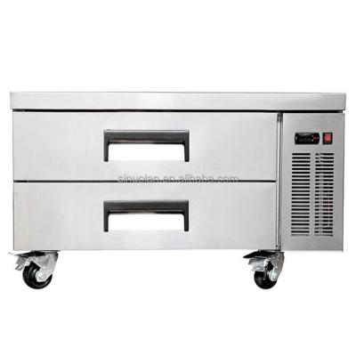 China Hot Sales Commercial 2 Drawer Chiller Fridge Counter Top Chef Base Double Drawer Refrigerator for sale