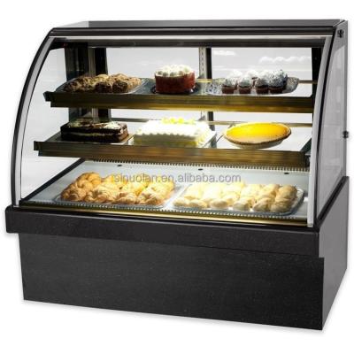 China Commercial Display Cake Refrigerator Showcase Supermarket Chiller Upright Bakery Cake Display Case for sale