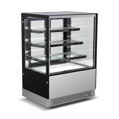 China 2022 New Style Cake Display Cake Chiller Refrigerated Showcase Cabinet Vertical Pastry Display Freezer for sale