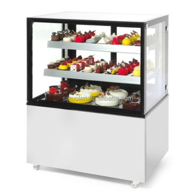 China Showcase Cake Case Display Refrigerator Showcase Refrigeration Bakery Glass Fridge Display Chiller Chocolate Chiller for sale