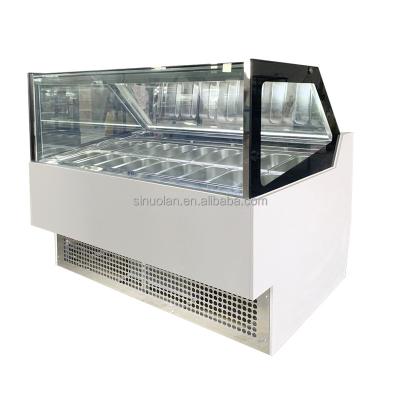 China Professional Factory Ice Cream Display Freezer Ice Cream Gelato Showcase Refrigeration Equipment Counter for sale