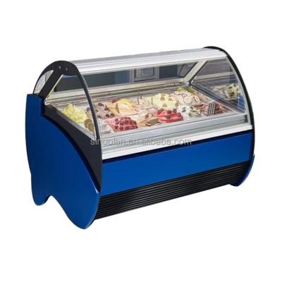 China Best Price Small Ice Cream Display Small Freezer Hard Ice Cream 6 Pan Commercial Refrigeration for sale
