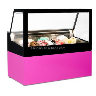 China Popular Mobile Ice Cream Display Freezer Commercial Chest Cream Display Ice for sale